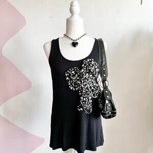 Vintage Y2K 3D Bow Tank Top, Coquette Fairycore Early‎ 2000s Medium